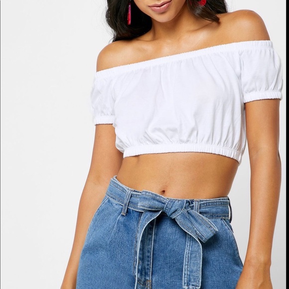 forever 21 white crop top